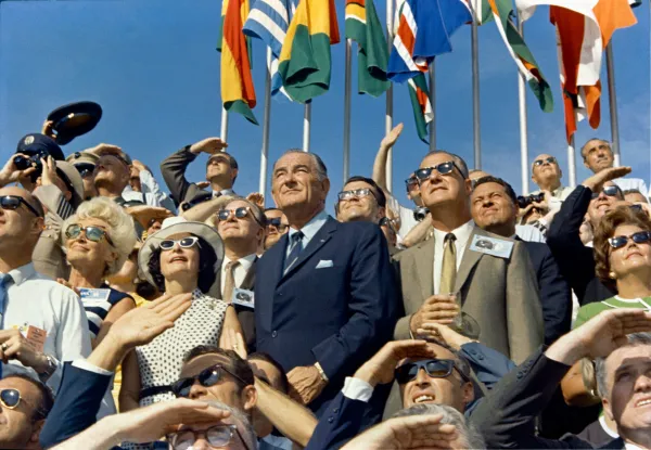 Lady Bird Johnson and Vice President Spiro Agnew