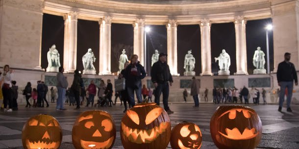 Can you guess what city this is on Halloween?